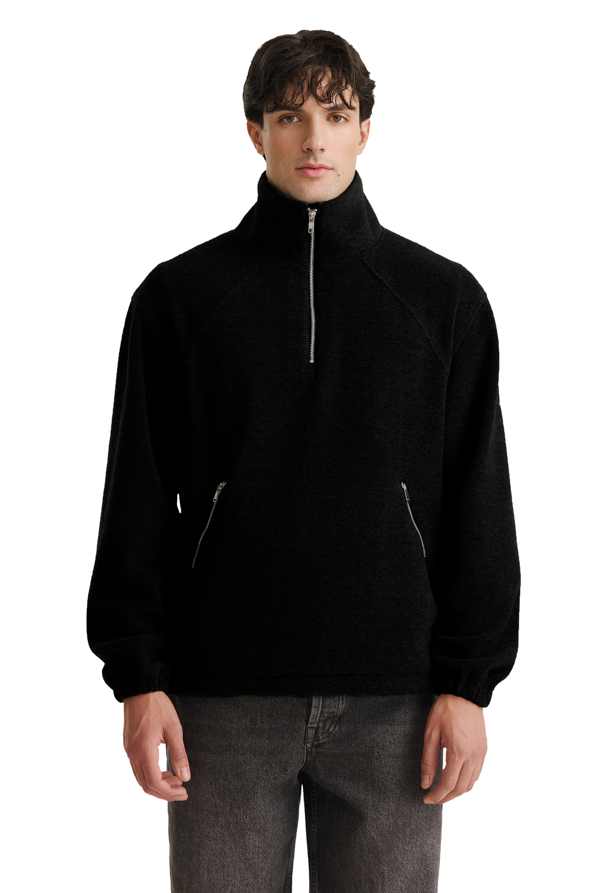 Albris Fleece Black model front