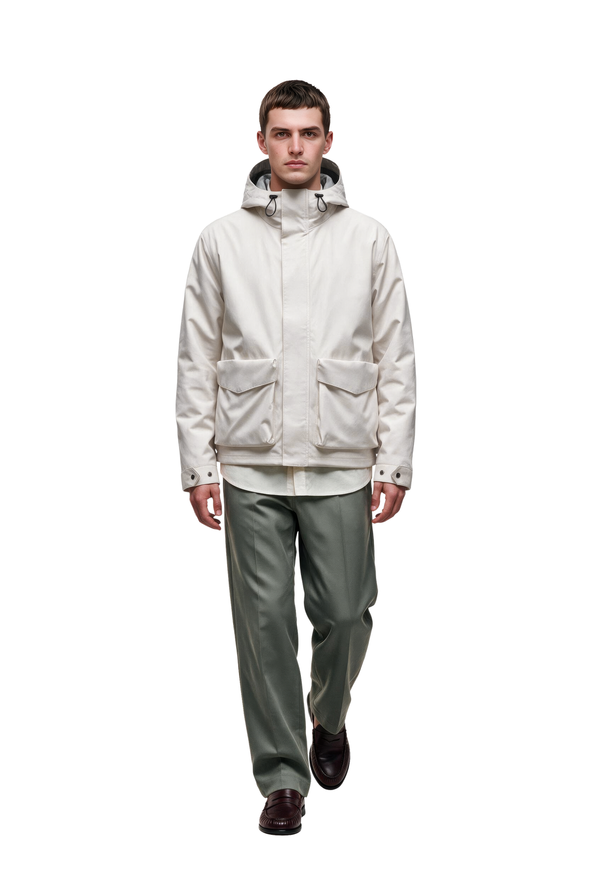 LARET SHELL JACKET MEN White — model action