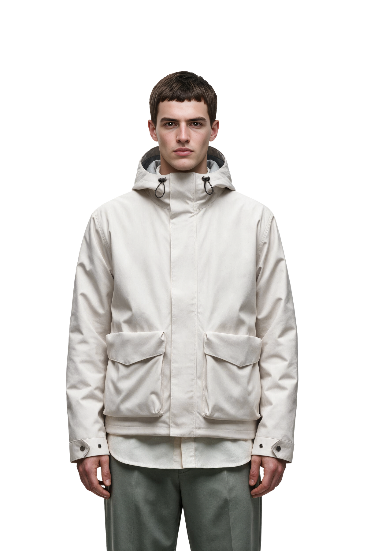 LARET SHELL JACKET MEN White — model front