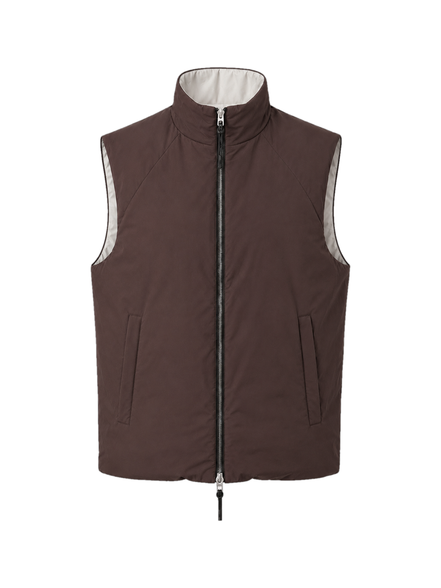 ALVIER LIGHT VEST MEN in Brown/White — product front