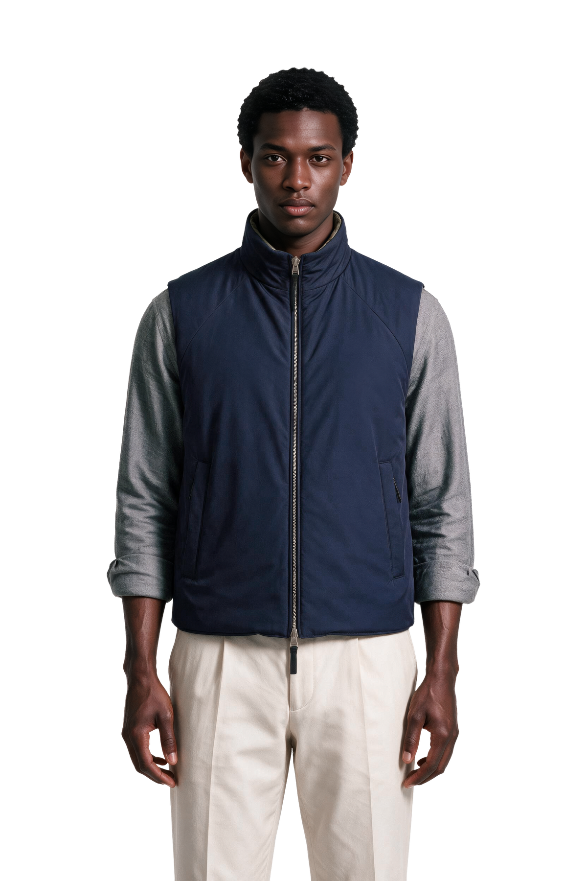 Alvier Navy-Beige NVY Model Side