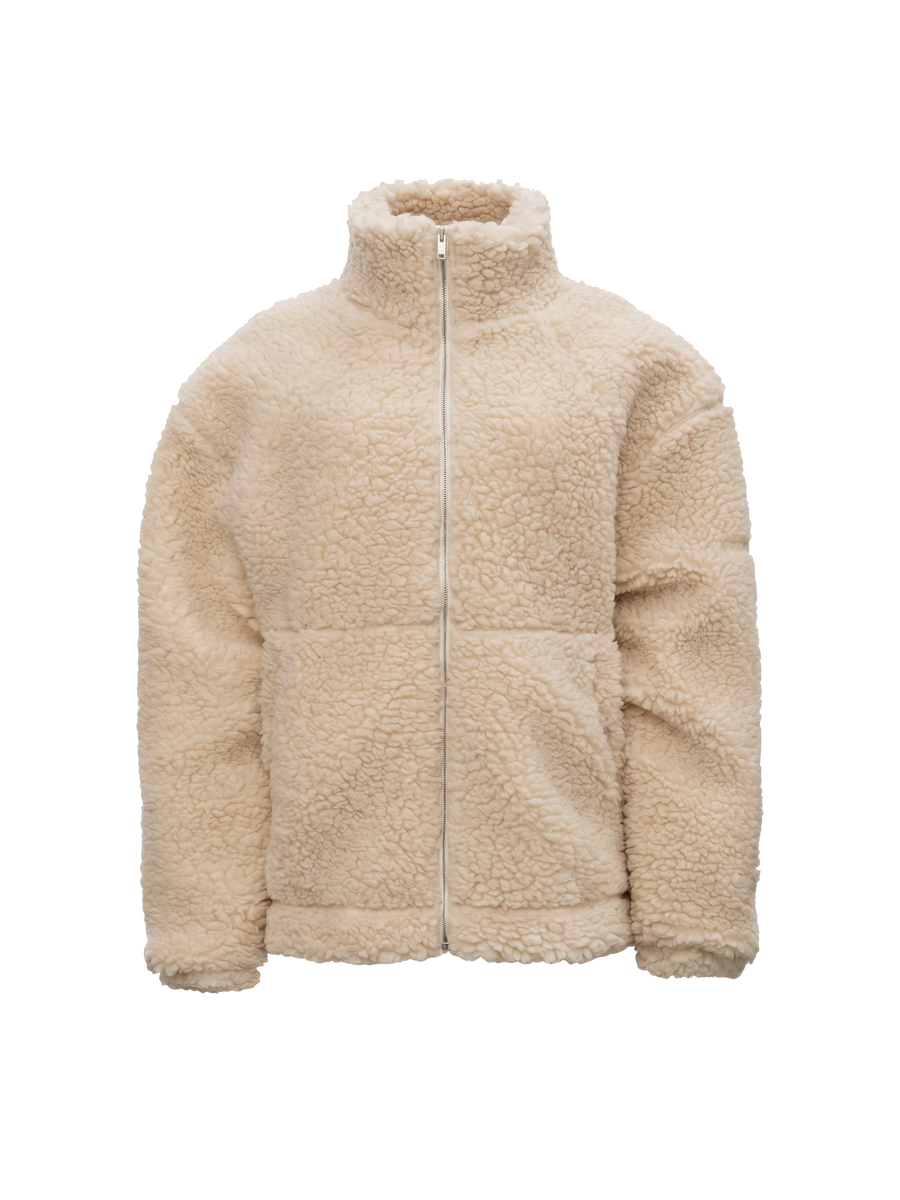 CLARIDEN SHERPA JACKET in Off-White — product front