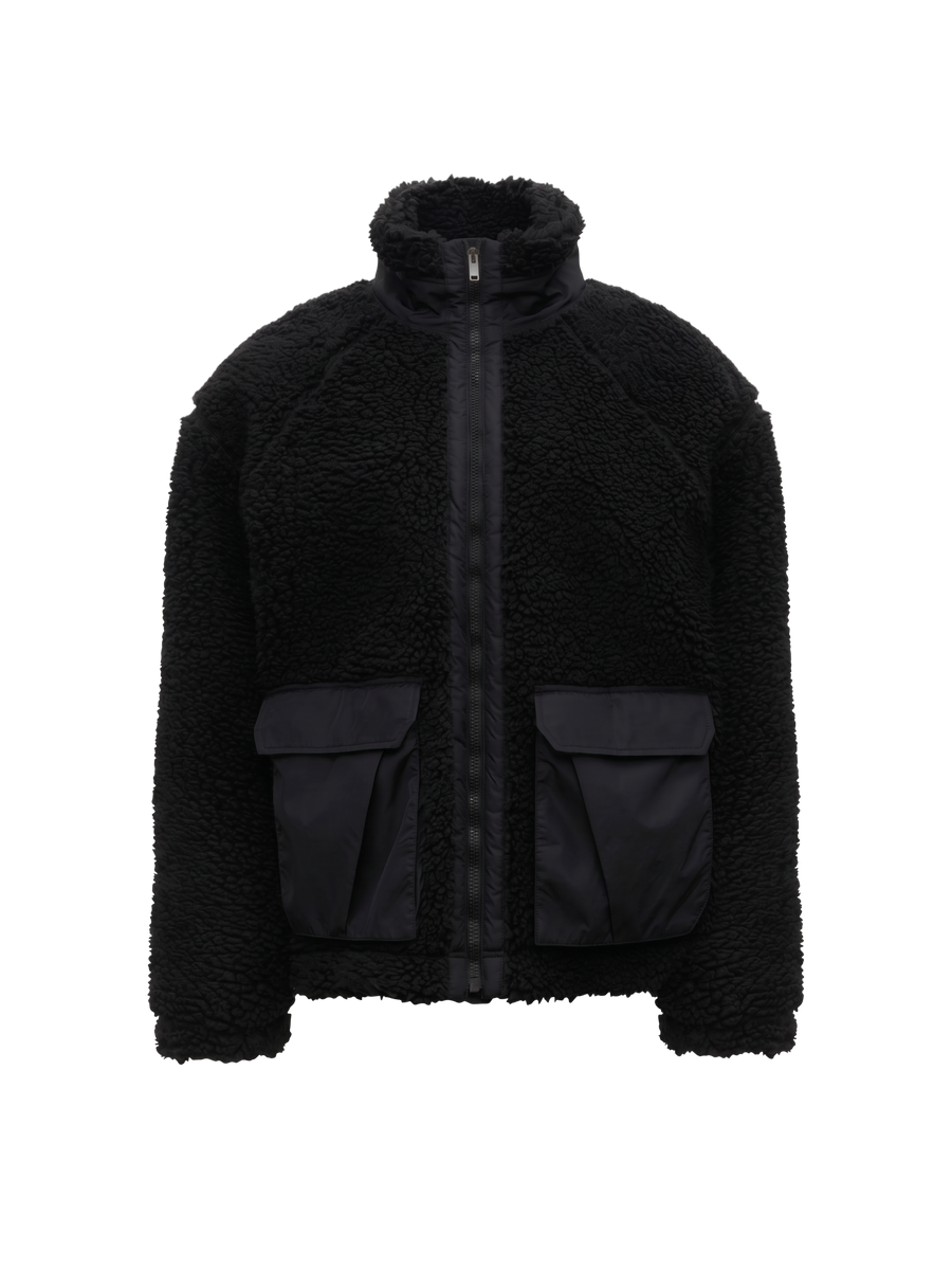 JULIER SHERPA JACKET in Black — product front