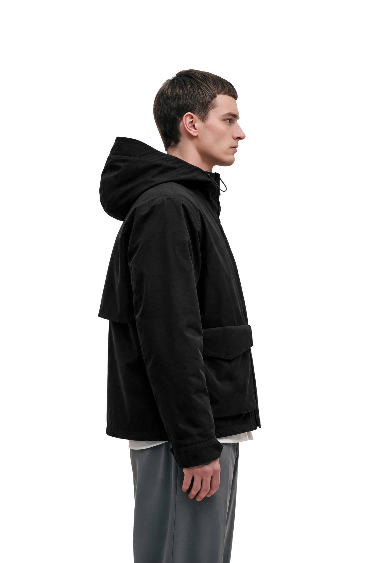 LARET SHELL JACKET MEN Black — model side