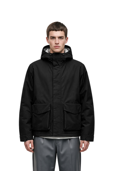 LARET SHELL JACKET MEN Black — model front