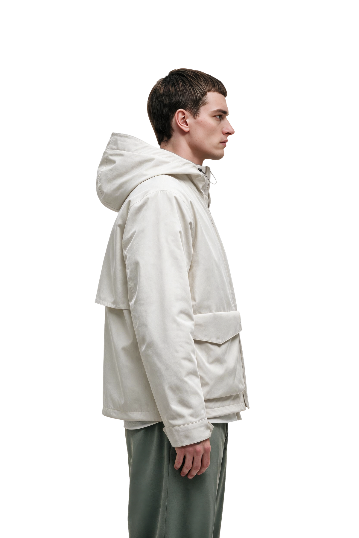 LARET SHELL JACKET MEN White — model side